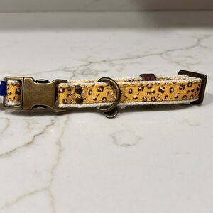 NEW (M) 14-20" Puppy Dog Cheetah Animal Print‎ Adjustable Linen Collar Top Paw